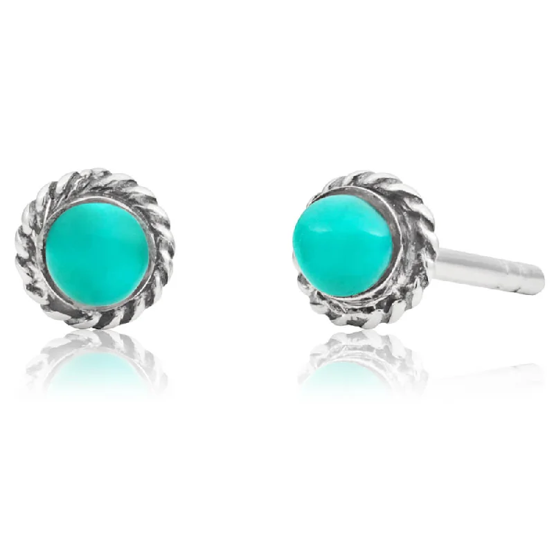 Limited-Time Offer On Elegant Jewelry Pieces The Latest Trends Sterling Silver Created Turquoise Stud Earrings