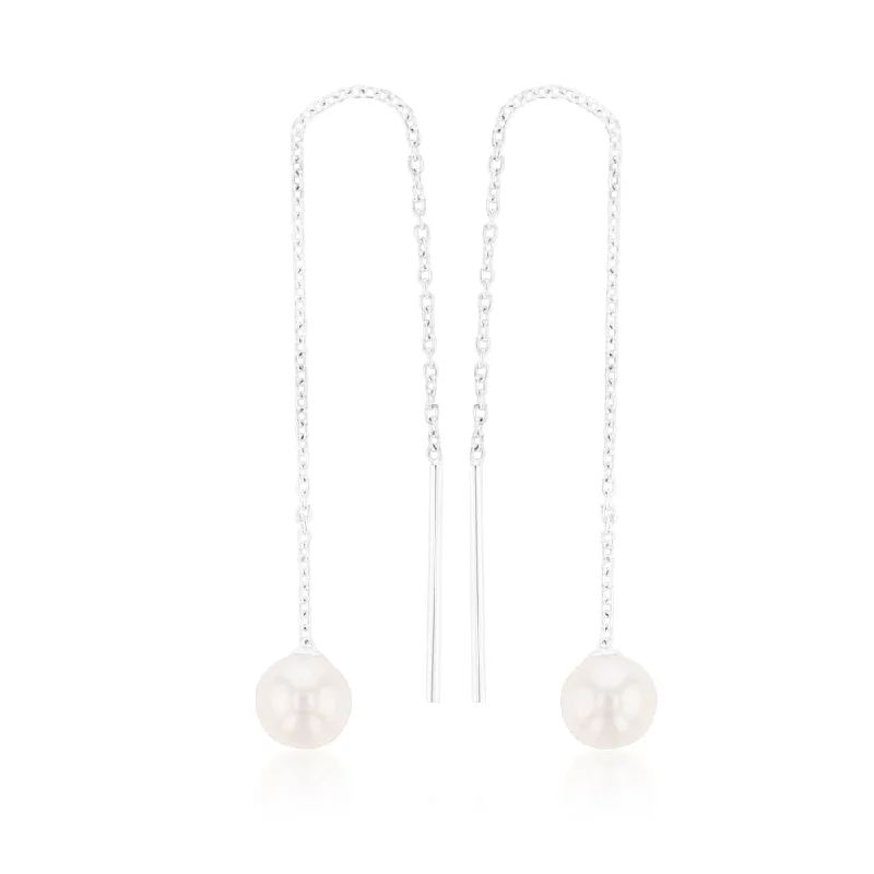 Discounted Luxury Jewelry – Shine Without The Splurge Bid Farewell To The Old Season Sterling Silver Freshwater Pearl Drop Threader Earrings