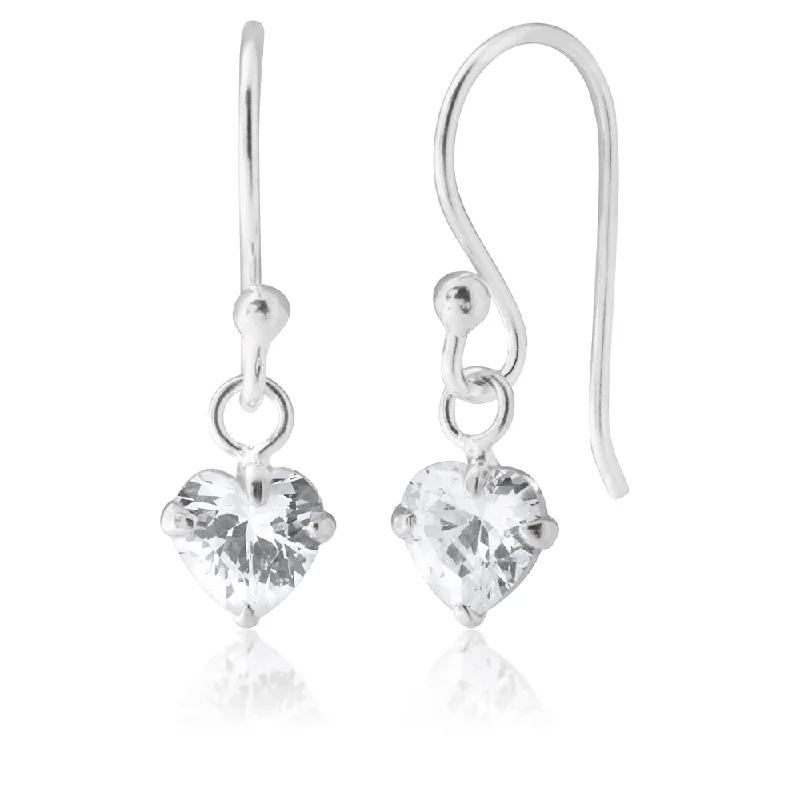 Unmissable Deals On Handmade Jewelry Collections Mega Sales Sterling Silver Heart Drop Hook Earrings