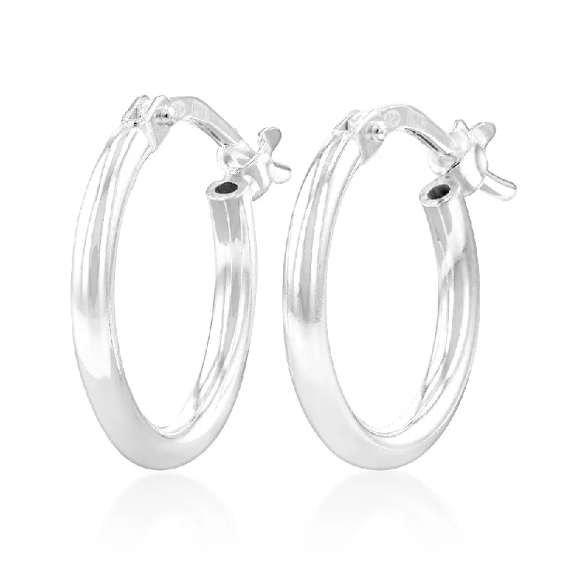 Trending Jewelry Now Available At Exclusive Prices Sterling Silver Plain 10mm Hoop Earrings