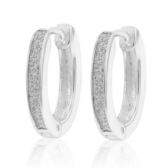 Jewelry Deals That Outshine The Rest Sterling Silver Stardust Huggie Hoops Earrings