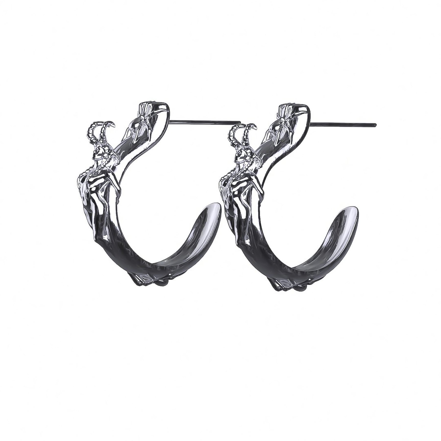 Shop Dazzling Jewelry At The Best Prices Stylish Savings SUCCUBUS OPEN HOOP EARRING