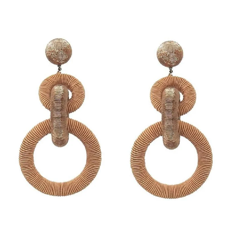 Dainty And Elegant Jewelry Now At Reduced Prices Triple Tiered Blush Silk Hoop Earrings