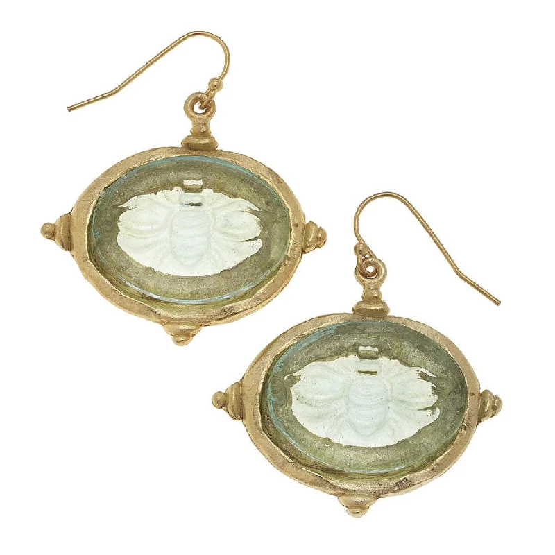 Chic And Stylish Jewelry At Exclusive Prices Venetian Glass Bee Intaglio Earrings