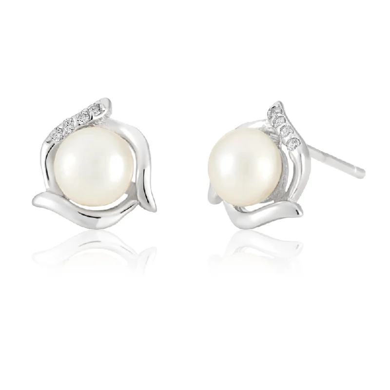 Shop Stylish Jewelry Now And Save Big Unleash Your Fashion White 9x10mm Freshwater Pearl Stud Earrings