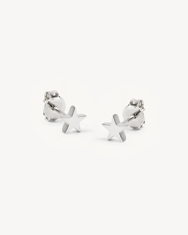 Unmissable Discounts On Timeless Jewelry Pieces Crazy Discounts, Hurry Up Sterling Silver Wishing on a Star Stud Earrings