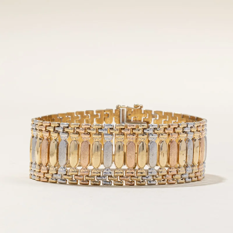 Timeless Jewelry Styles At Wallet-Friendly Prices Italian 10k Tri Tone Bracelet | 7.25" |