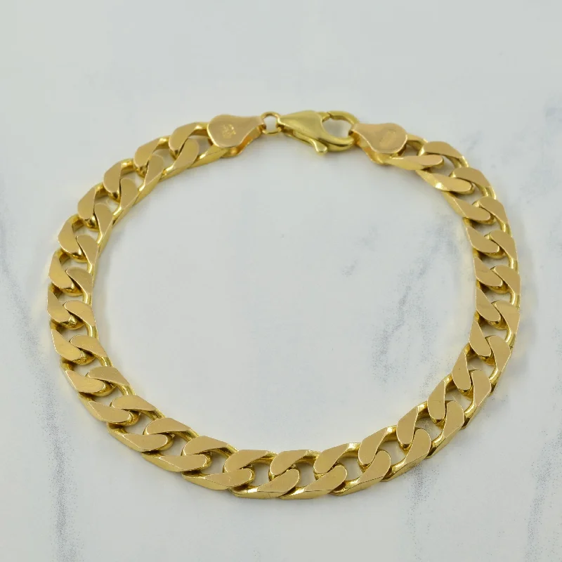 Dazzle In Elegance With Our Biggest Jewelry Sale Italian 10k Yellow Gold Cuban Link Bracelet| 8.5" |