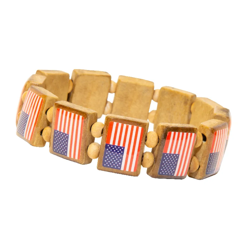 Elegant Jewelry Pieces At Unbelievable Prices All American Flag (AF 12 tile) - Fundraising Bracelet