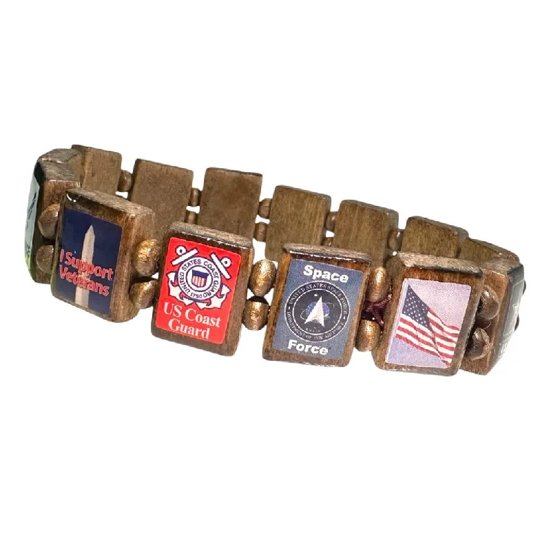 Shop Stylish Jewelry Now And Save Big American Veteran (AV 14 tile) - Fundraising Bracelet