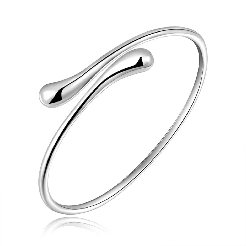 Exclusive Jewelry Sale – Sparkle For Less Silver Teardrop Bracelets for Women