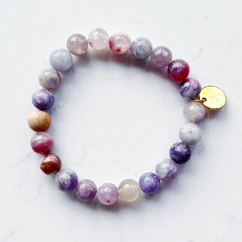 Get The Sparkle You Love At Prices You Adore Barrel Bead Bracelet - Pink Tourmaline