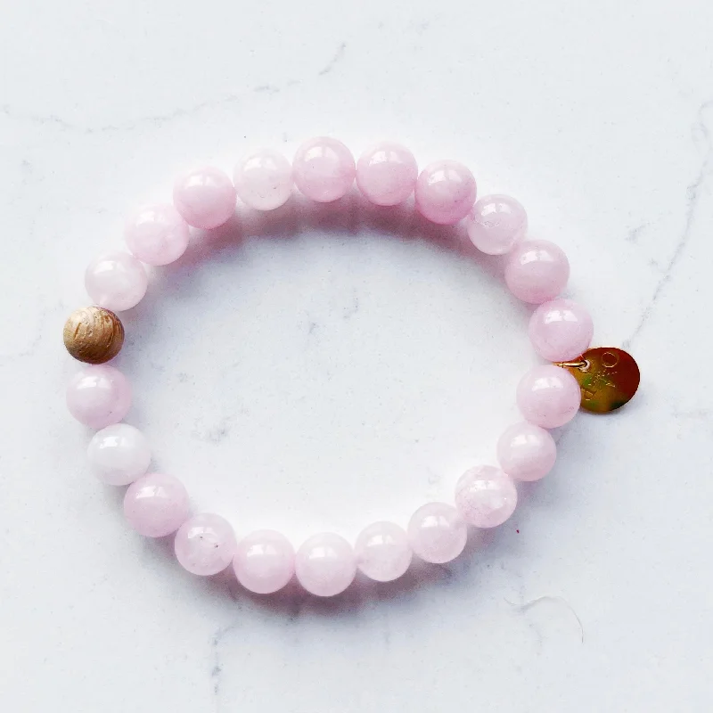 Shop Modern Jewelry Collections With Exclusive Discounts Barrel Bead Bracelet - Rose Quartz