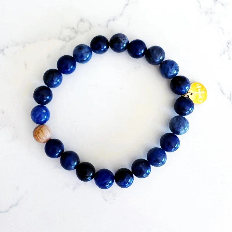 Celebrate Every Occasion With Sparkling Savings Barrel Bead Bracelet - Sodalite