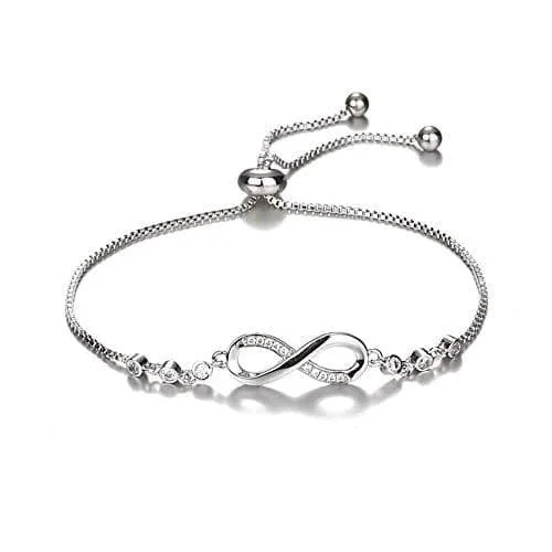 Luxury Jewelry Sale – Sparkle For Less Silver Infinity Bracelet