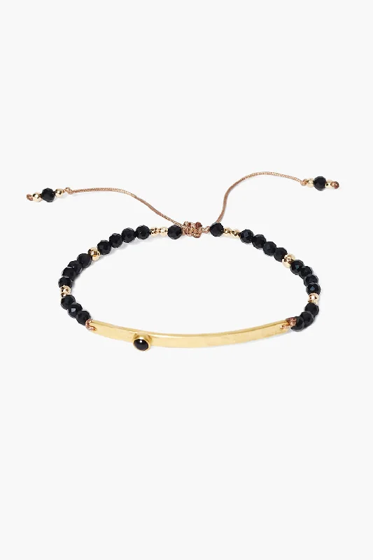 Special Sale On Handcrafted Jewelry – Shop Today Forward Trendsetter Delilah Pull-Tie Bracelet Onyx Mix