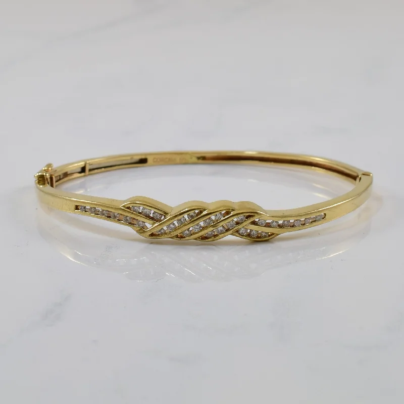 Elegant Jewelry Pieces At Unbelievable Prices Hinged Diamond Bypass Bangle | 0.30ctw | 7" |