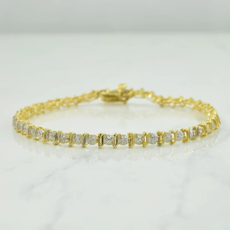 Trending Jewelry Styles Now At Limited-Time Discounts Best Sellers Diamond Tennis 10k Bracelet | 0.08ctw | 7" |