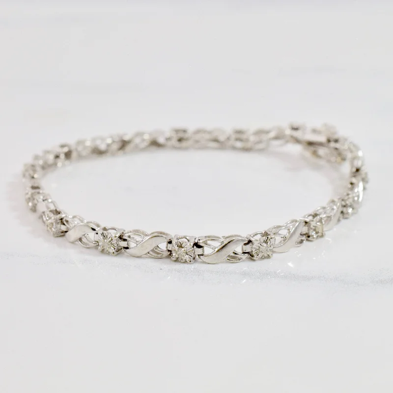 Gorgeous Jewelry, Limited-Time Savings Chic And Edgy Diamond Tennis Bracelet | 0.15 ctw SZ 7" |