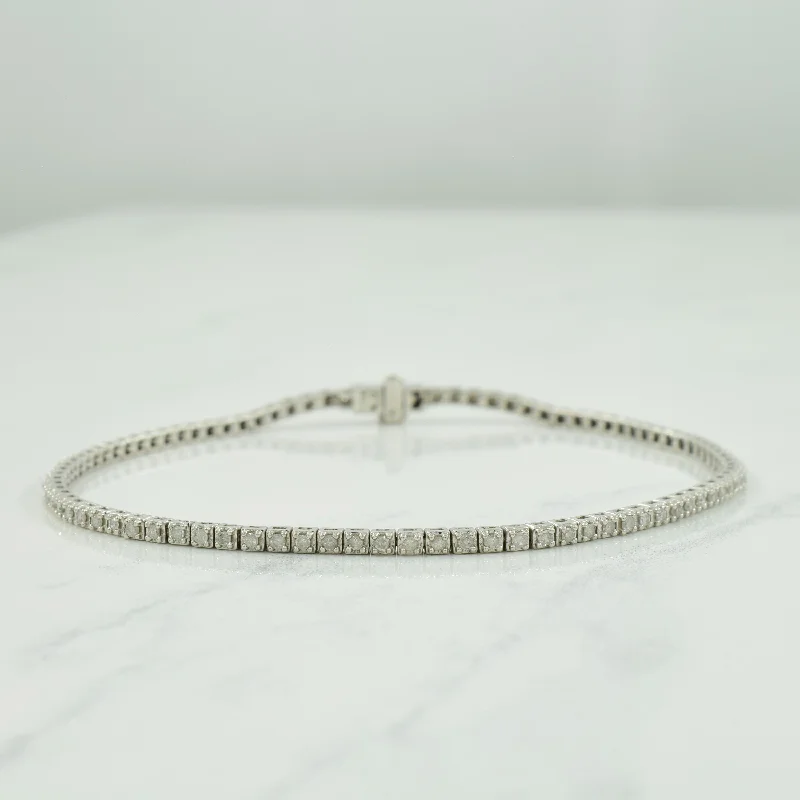 Affordable Luxury Jewelry For Every Occasion Sale Event, Prices Rock Diamond Tennis 14k White Gold Bracelet | 0.90ctw | 7.25" |