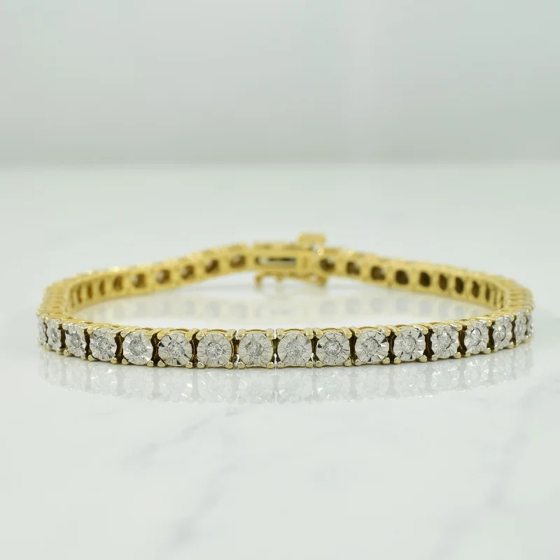 Shop Stylish Jewelry Now And Save Big Huge Markdowns Diamond Tennis 10K Two-Tone Gold Bracelet | 1.00ctw | 7.25" |