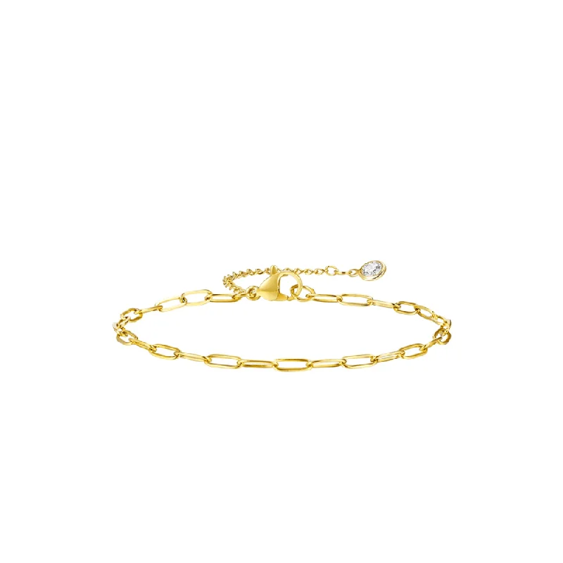 Shop High-Quality Jewelry At Jaw-Dropping Discounts Vibrant Style Promotions Elegant Gold Paperclip Link Bracelet