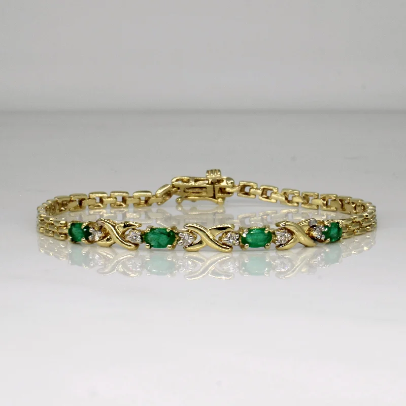 High-End Jewelry, Now More Affordable Than Ever Glamorous Fashion Offers Emerald & Diamond Bracelet | 0.76ctw, 0.14ctw | 7" |