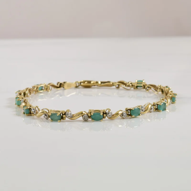 Don't Miss Out On Jaw-Dropping Jewelry Discounts Avant-Garde Style Promotions Emerald & Diamond Bracelet | 1.50ctw, 0.005ct | 6" |