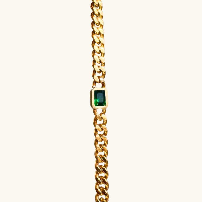 Gorgeous Jewelry, Limited-Time Savings Emerald Green Chain Bracelet