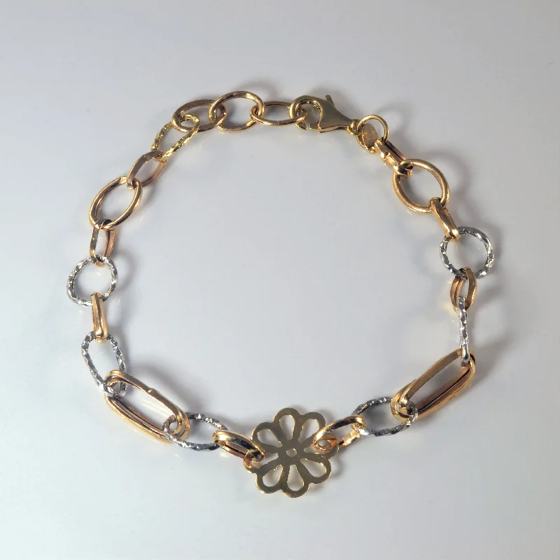 Jewelry Sale Bonanza – Grab Your Sparkle Now Elevated Casual Discounts Flower Gold Chain Bracelet | 8.5" |