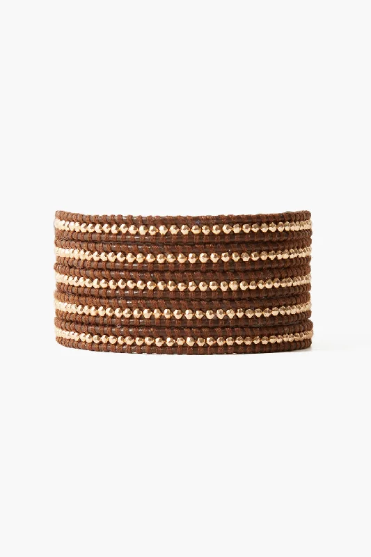 Your Dream Jewelry At Dream Prices – Shop Now Affordable Trendy Fashion Gold Hematine Wrap Bracelet Brown