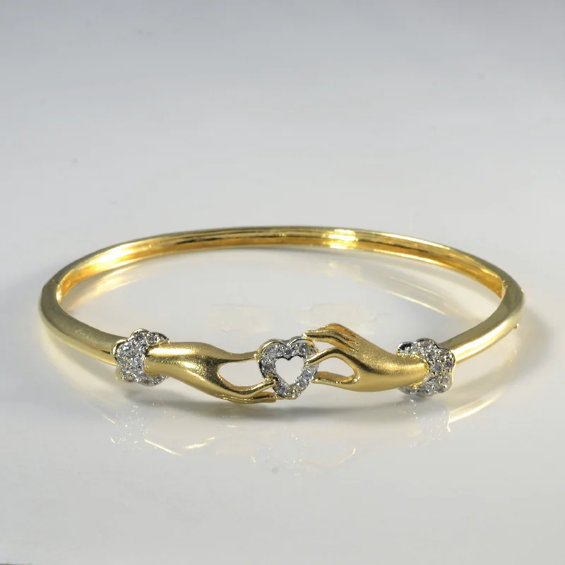 Timeless Jewelry At Special Discount Rates Holding Heart Diamond Bangle | 0.30ctw | 7" |