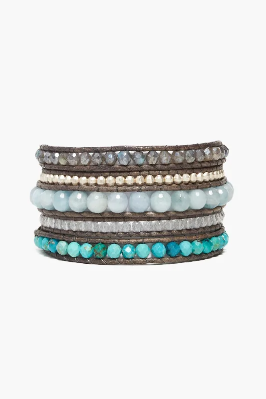 Special Offers On Handcrafted And Designer Jewelry Sophisticated Street Style Offers Horizon Wrap Bracelet Aquamarine Mix