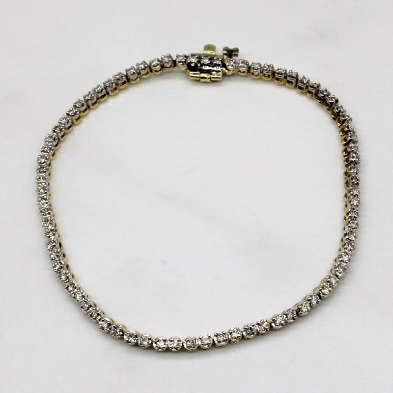 The Biggest Jewelry Sale Of The Year Is Here Illusion Set Diamond Tennis Bracelet | 1.00ctw | 7" |