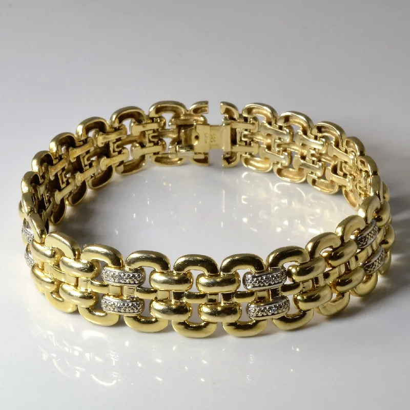 Your Perfect Accessory Now At The Best Price Interlocking Diamond Chain Bracelet | 0.12ctw | 7.5"|