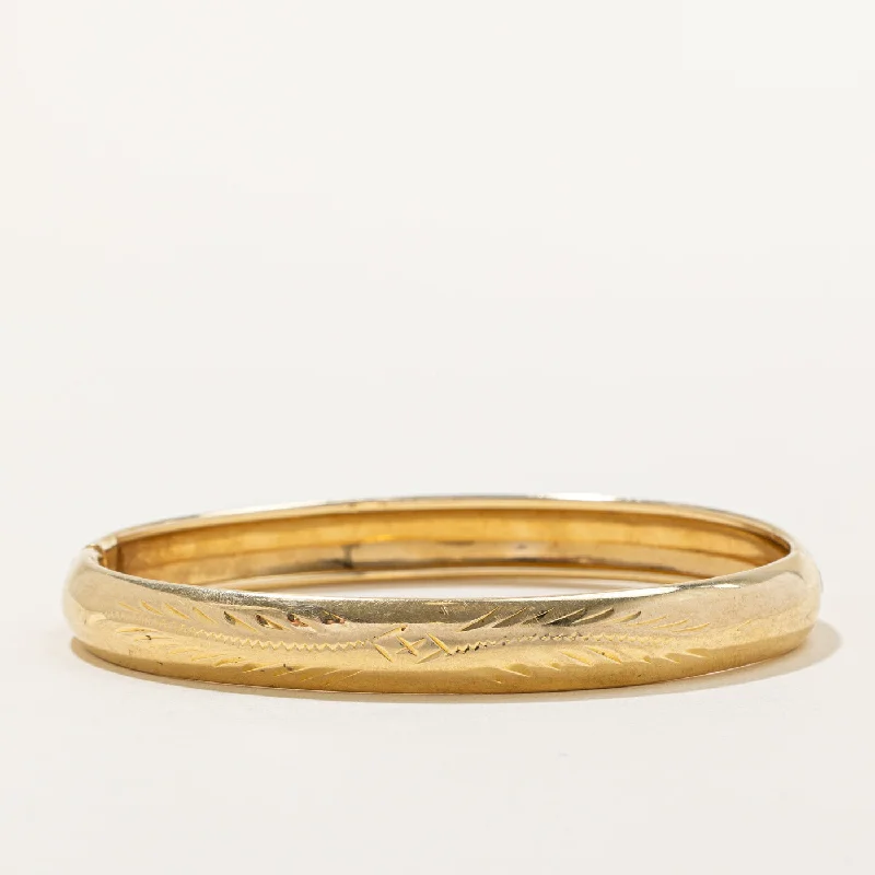 Versatile Layering Jewelry For Effortless Chic Italian 18k Yellow Gold Bangle | 7" |