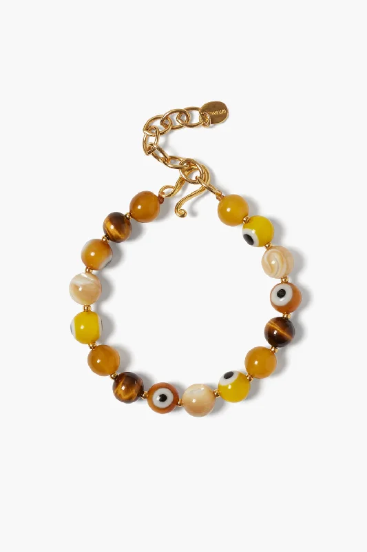 Elevate Your Outfit With Discounted Statement Jewelry Chic Style Discounts Izmir Evil Eye Bracelet Yellow Mix