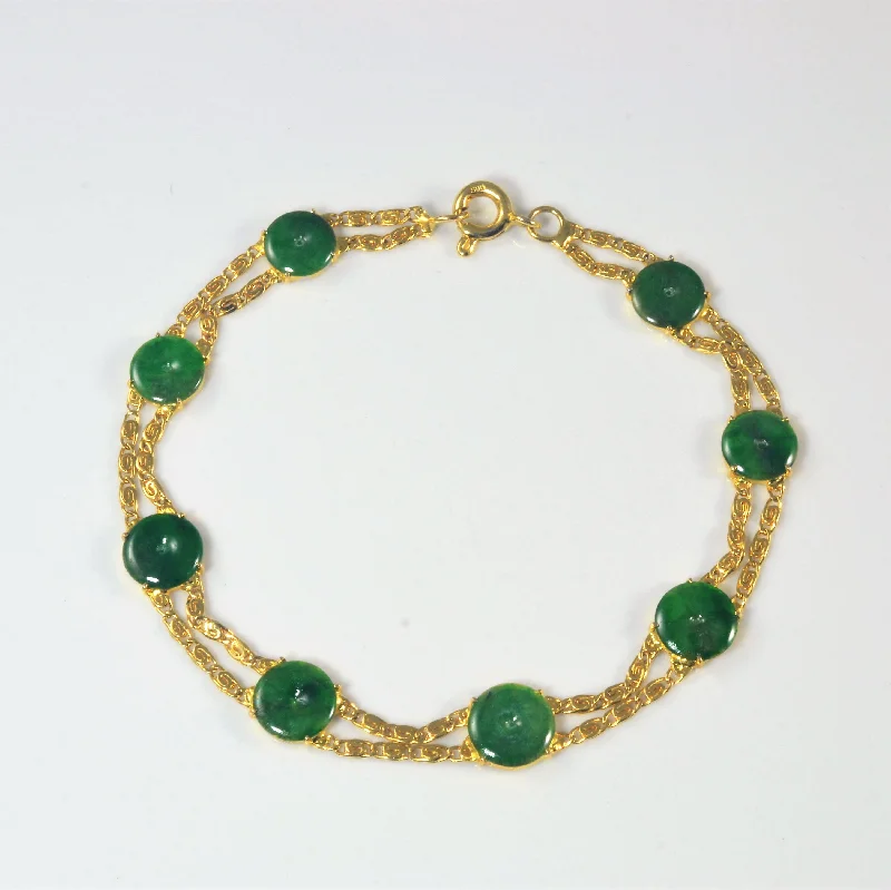 Special Deals On Handcrafted And Designer Jewelry Jade Donut Bracelet | 2.50ctw | 6.5" |