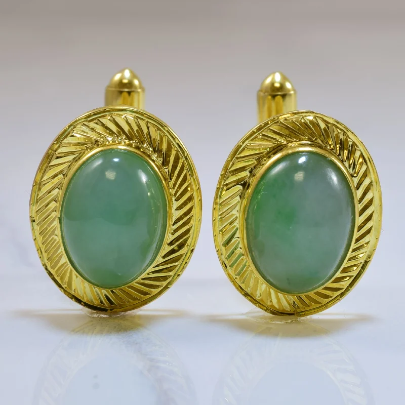 Premium Jewelry Now Available At Special Discounts Jadeite Cufflinks | 10.00ctw |