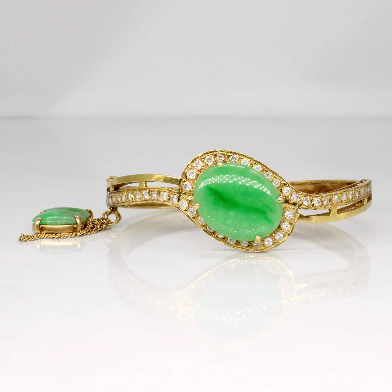 Holiday Jewelry Sale – Perfect Gifts At The Best Prices Jadeite & Diamond Bracelet | 12.50ctw, 1.00ctw | 5" |