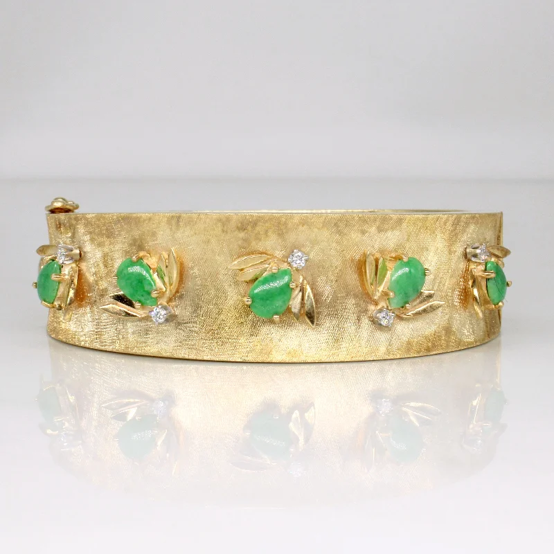 Buy More, Save More On Stunning Jewelry Designs Jadeite & Diamond Bug Bracelet | 2.25ctw, 0.15ctw | 7.5" |