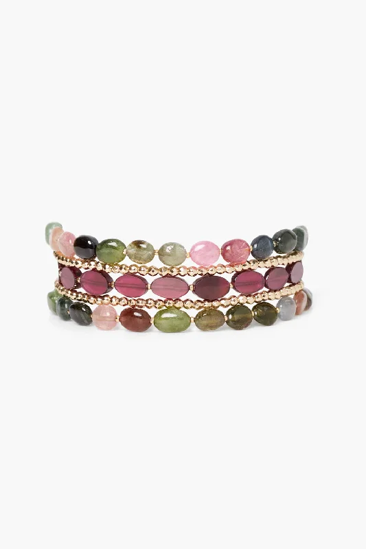 Modern Statement Jewelry For Bold Styling Contemporary Fashion Sale Kenai Naked Wrap Bracelet Tourmaline Mix