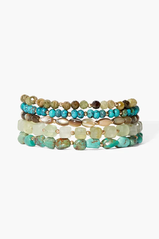 Exclusive Gemstone Jewelry Markdowns – Shop Now Urban Fashion Keyes Naked Wrap Bracelet Turquoise Mix