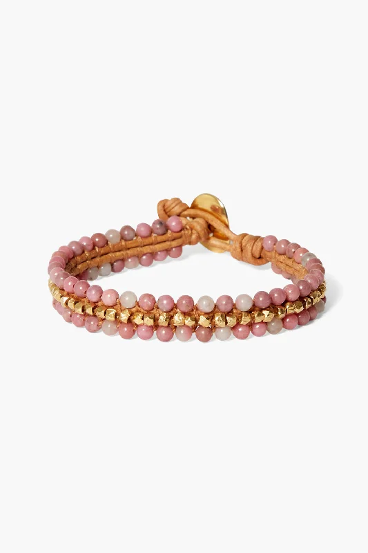 Timeless Elegance At Unbelievable Discounts Holiday Glam Koa Cuff Wrap Bracelet Rhodonite