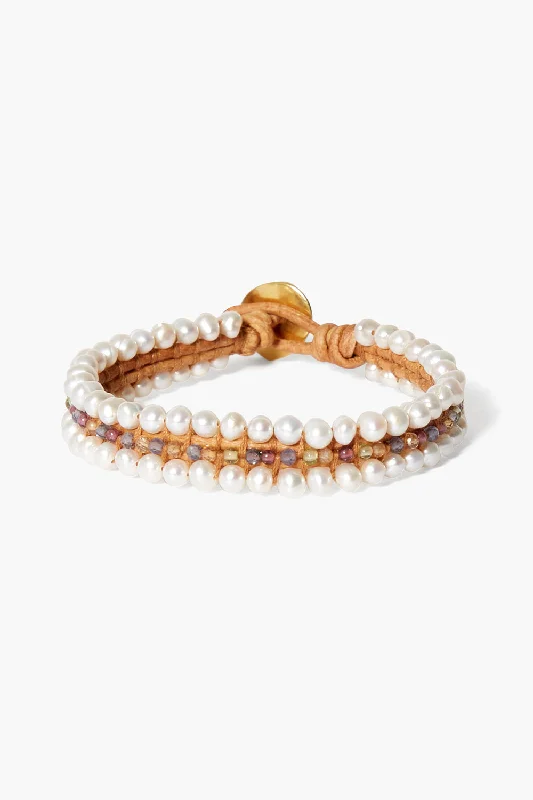 Handcrafted Beauty At Affordable Prices Trend Leading Collection Koa Wrap Bracelet Pearl Mix