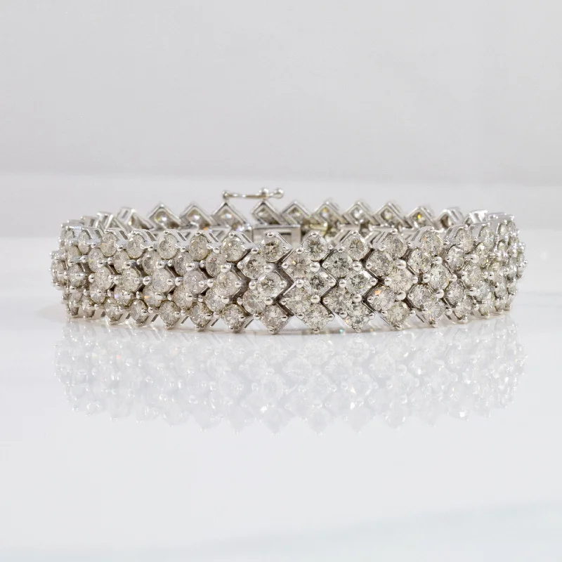 Luxury Meets Affordability – Jewelry Sale Now Live Large Diamond Cluster Bracelet | 15.30 ctw | 6" |