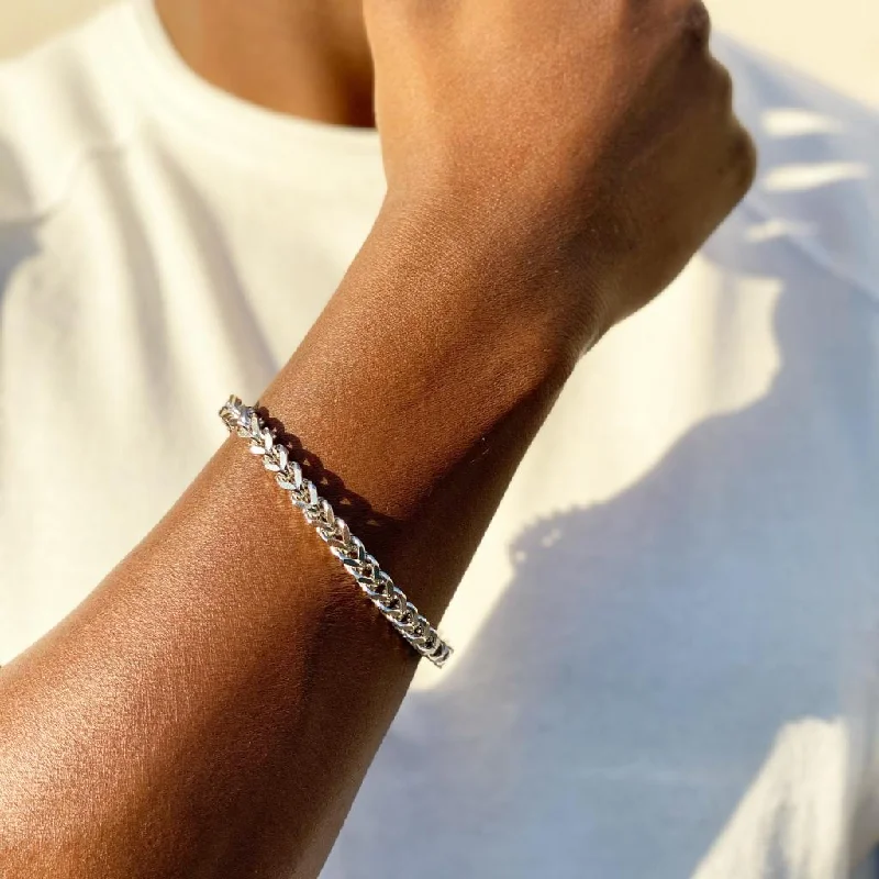 Fine Jewelry, Limited-Time Offers Available Men's Stainless Steel Woven Bracelet