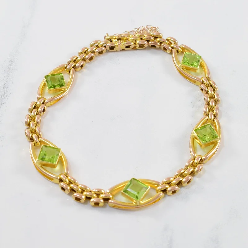 Jewelry Clearance Sale – Final Reductions Late Victorian Era Peridot Bracelet | 4.25ctw | 7" |