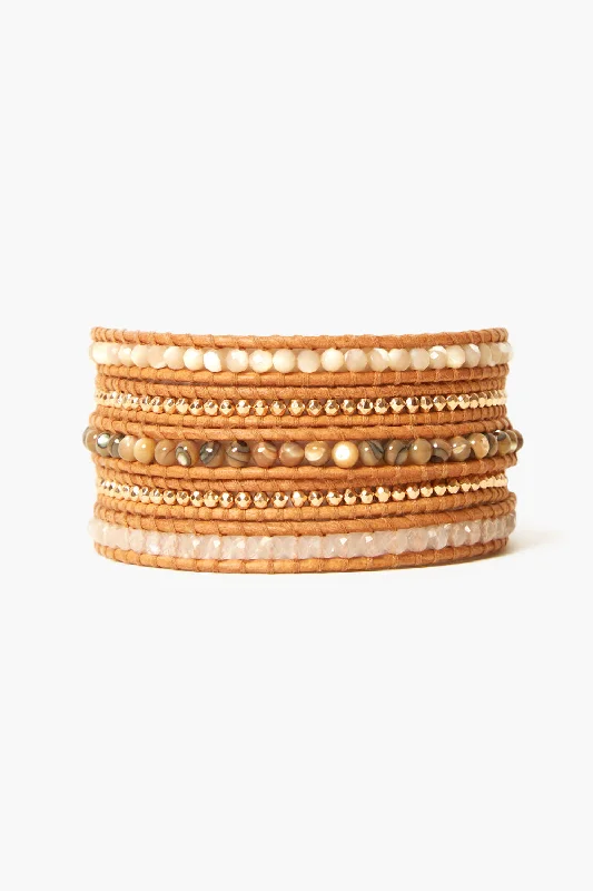 Shop High-Quality Jewelry At Jaw-Dropping Discounts Stylish Deals Santi Wrap Bracelet Natural Mix