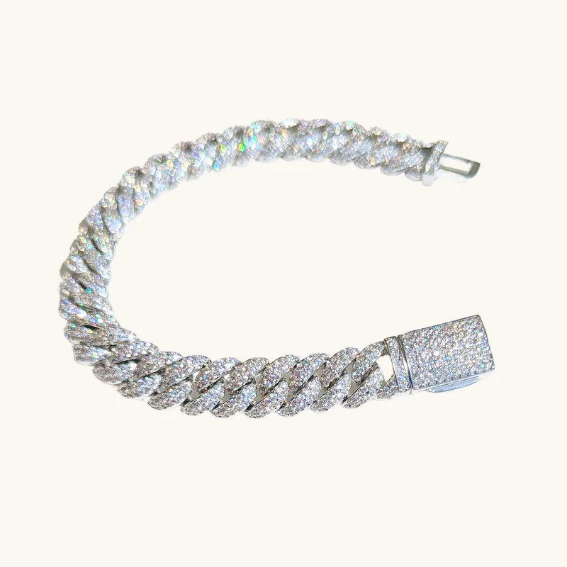 Affordable Elegance – Special Jewelry Sale Now Live Silver Diamond Cuban Link Bracelet